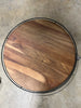 Wooden Lazy Susan with Metal Trim Brown/Black