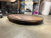 Wooden Lazy Susan with Metal Trim Brown/Black