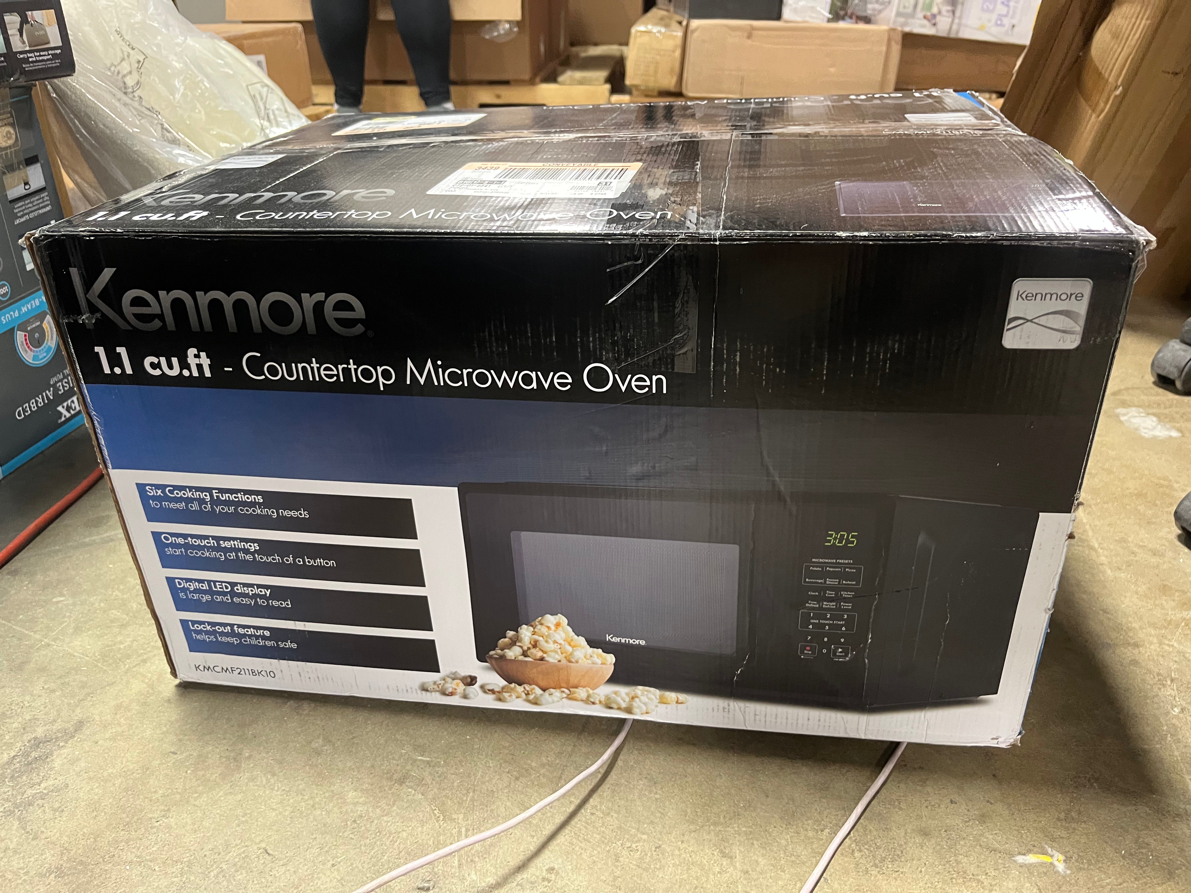 Microwave - Black: Countertop Oven, Child Lock, 6 Programs