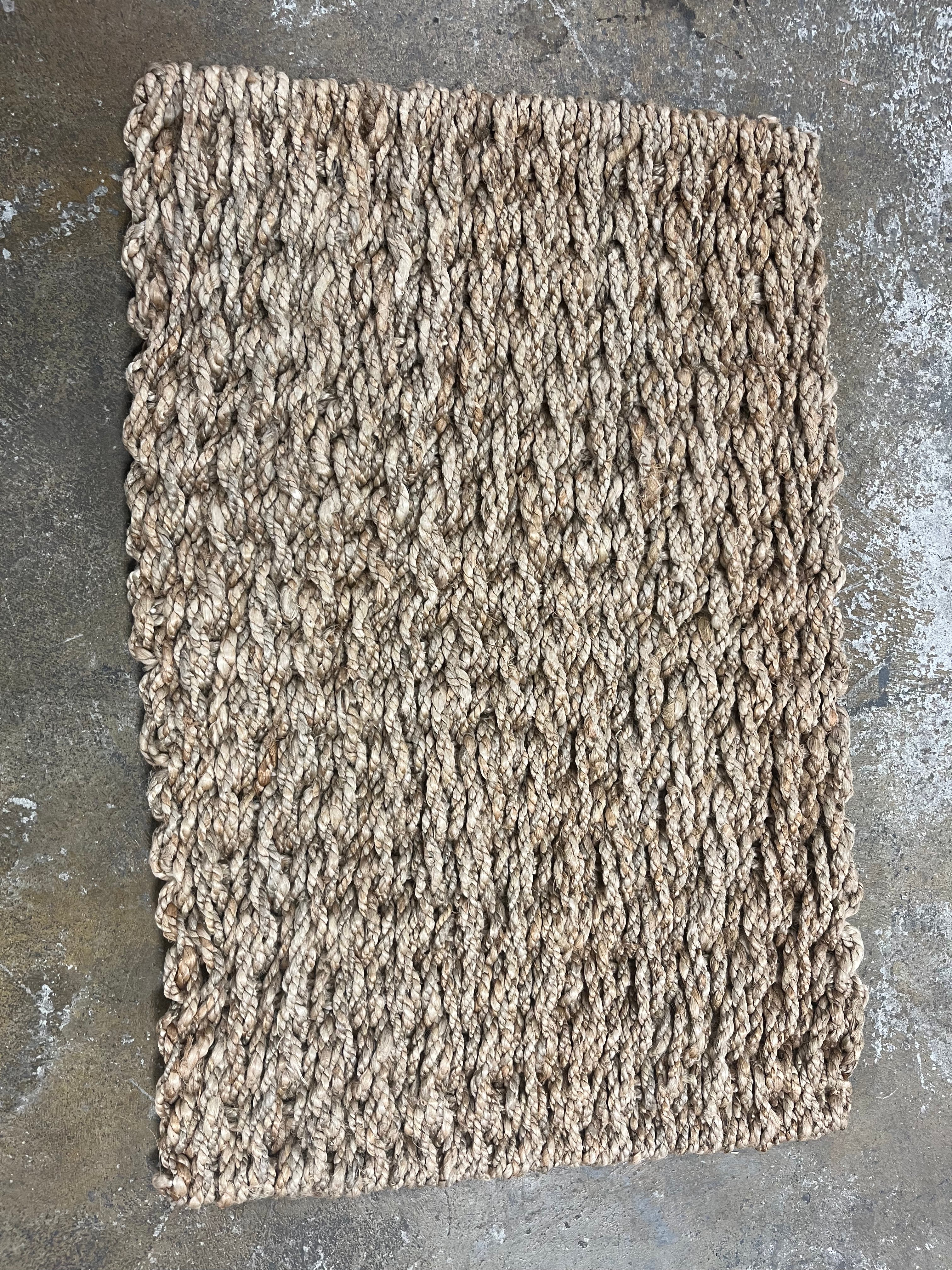 Basket Weave Jute Doormat Natural - 23"x35"