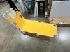 Recycled Fabric Outdoor Portable Beach Lounger with Headrest Yellow - Weather-Resistant, Steel Frame