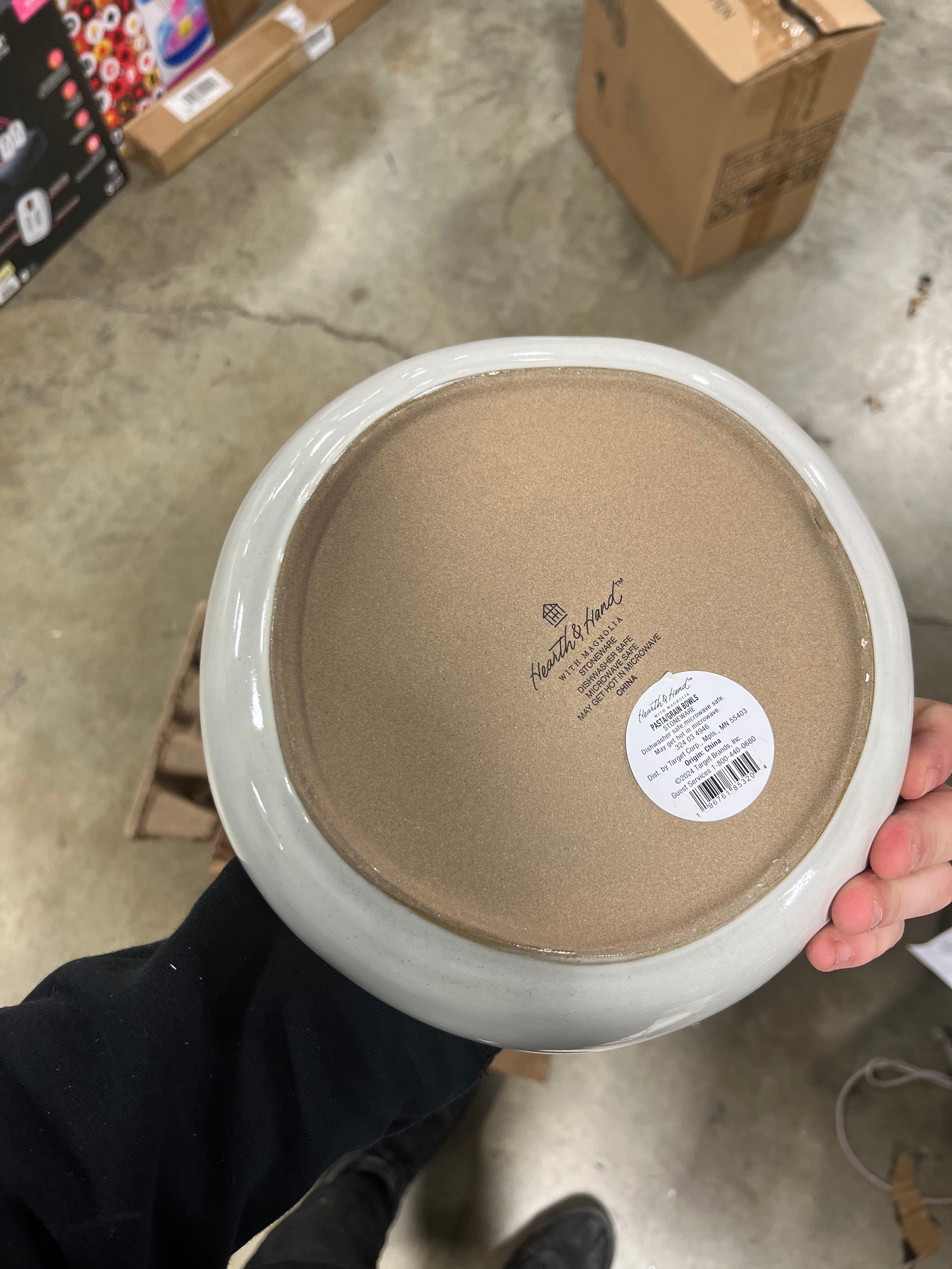 Stoneware Reactive Glaze Pasta/Grain Bowl Gray