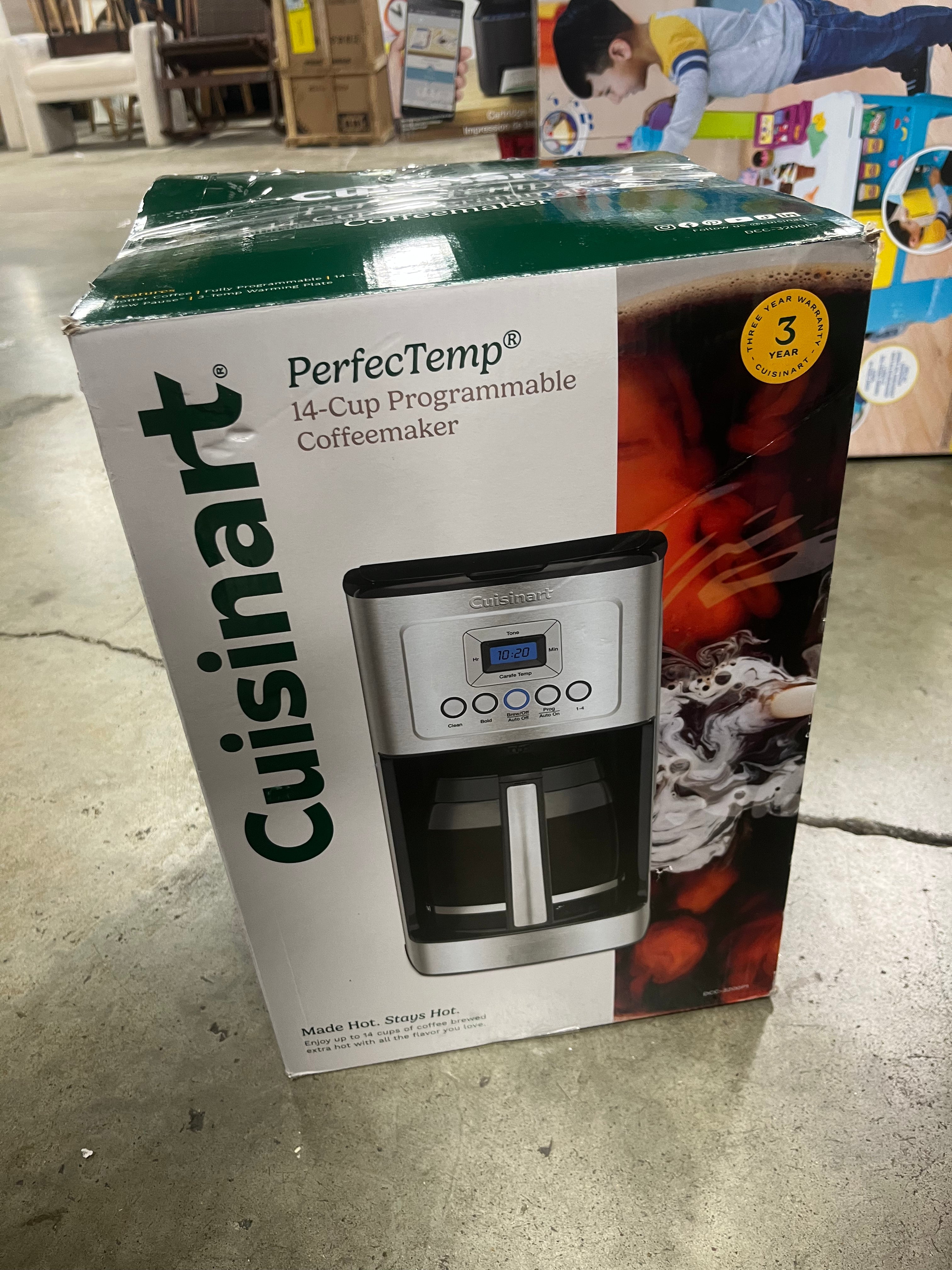 14-Cup Programmable Coffeemaker - Stainless Steel : Drip Coffee Maker, Automatic Shut-Off, LCD Display