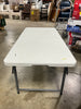 Adjustable Height Folding Table Off-White
