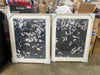 (Set of 2) All Over Floral Framed Posters - Spring Botanical Nature Wall Art, White Frame