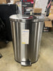 D Shape Step Trash Can - Stainless Steel, 13 Gallon, Kitchen Garbage Can, Smooth Finish, Indoor Use
