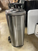 D Shape Step Trash Can - Stainless Steel, 13 Gallon, Kitchen Garbage Can, Smooth Finish, Indoor Use