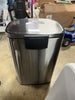 D Shape Step Trash Can - Stainless Steel, 13 Gallon, Kitchen Garbage Can, Smooth Finish, Indoor Use