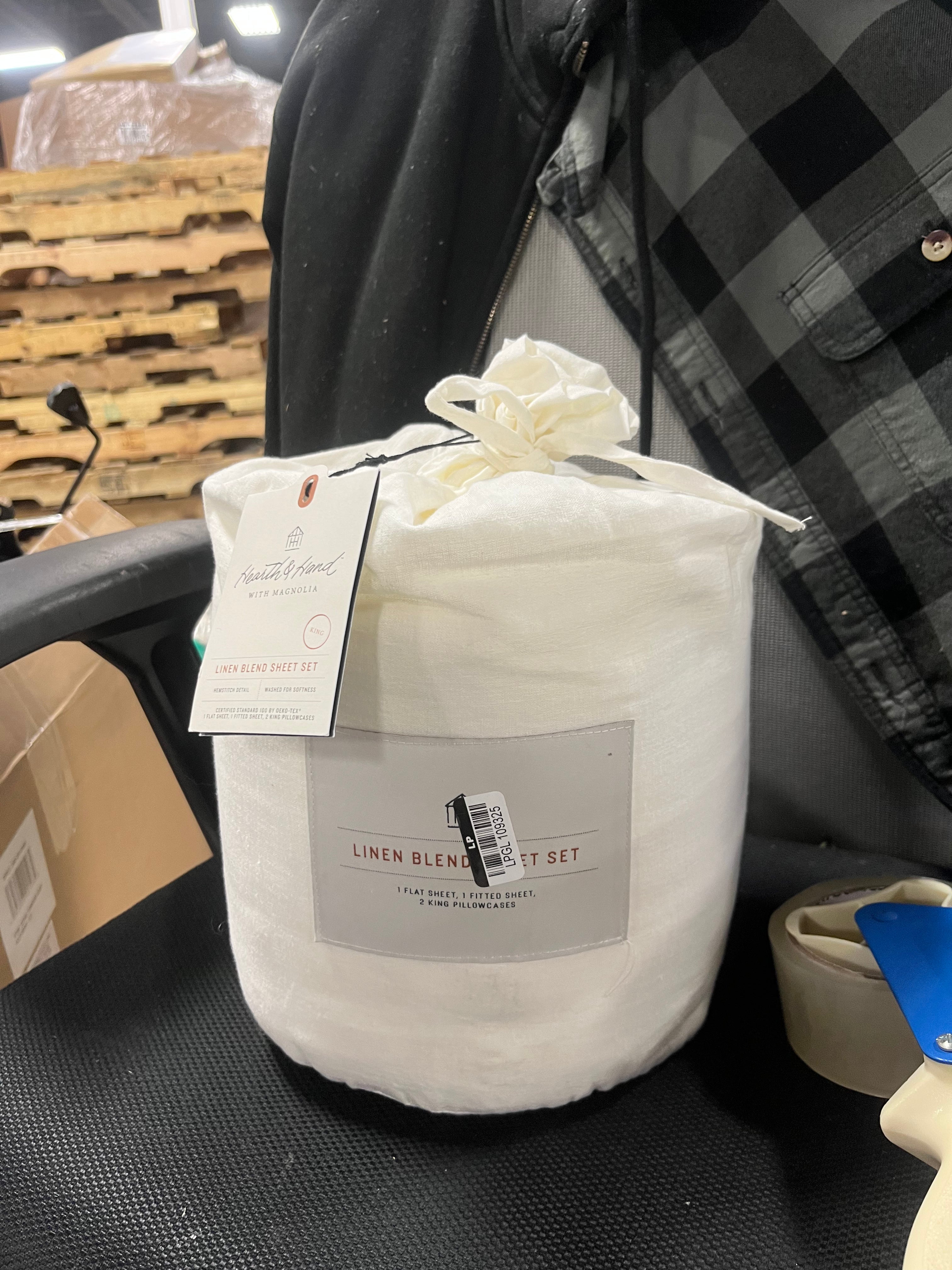 Linen Blend with Hem Stitch Sheet Set - King