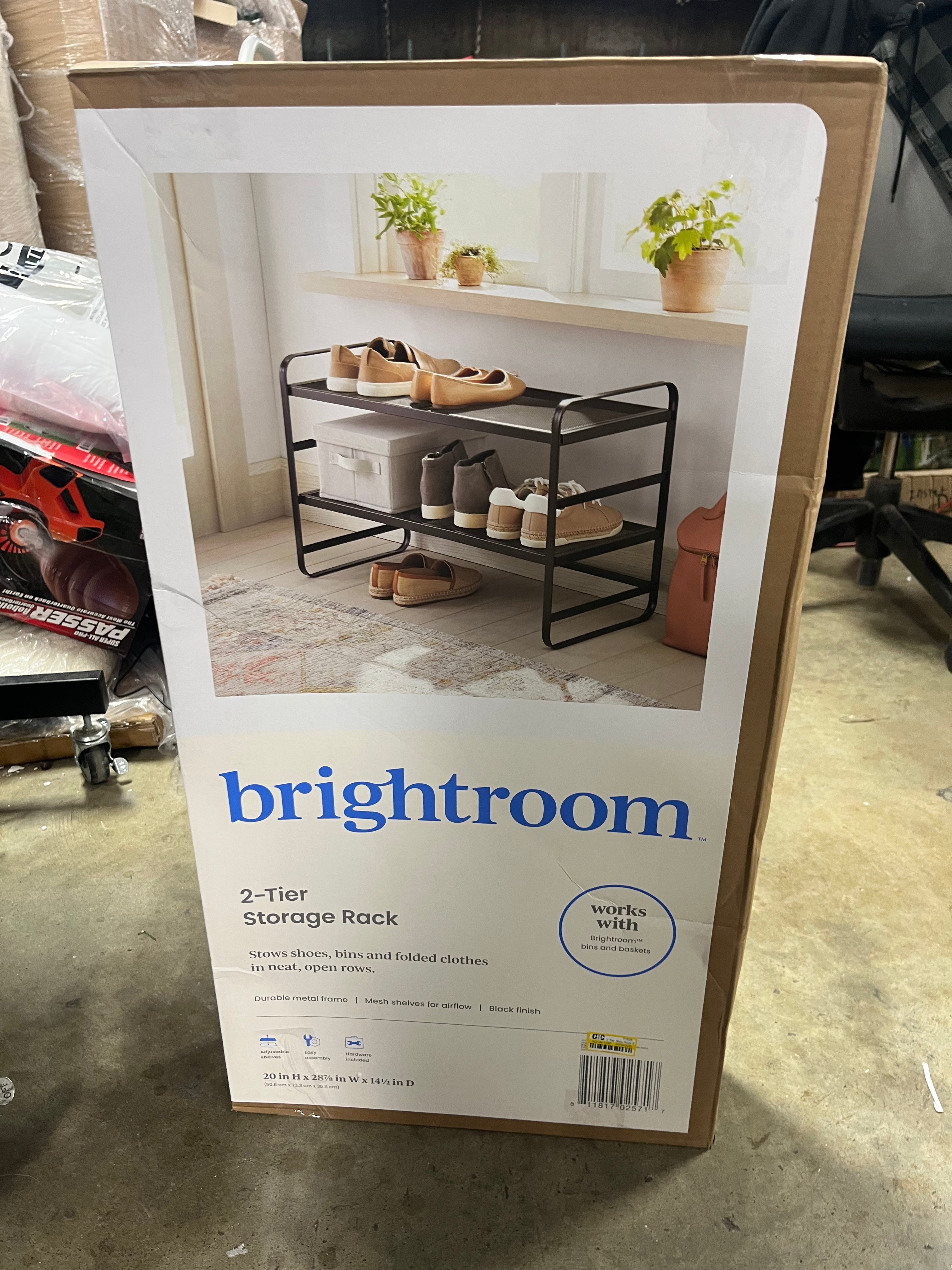 2 Tier Shoe Rack Metal Mesh