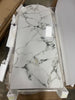 White+Creamy-white Half-circle Sintered Stone TABLE TOP ONLY - 2 BOXES