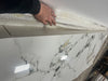 White+Creamy-white Half-circle Sintered Stone TABLE TOP ONLY - 2 BOXES