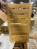 Long Bamboo Shower Bench Seat, Wooden Spa Shower Stool with Underneath Storage Shelf Shoe Organizer