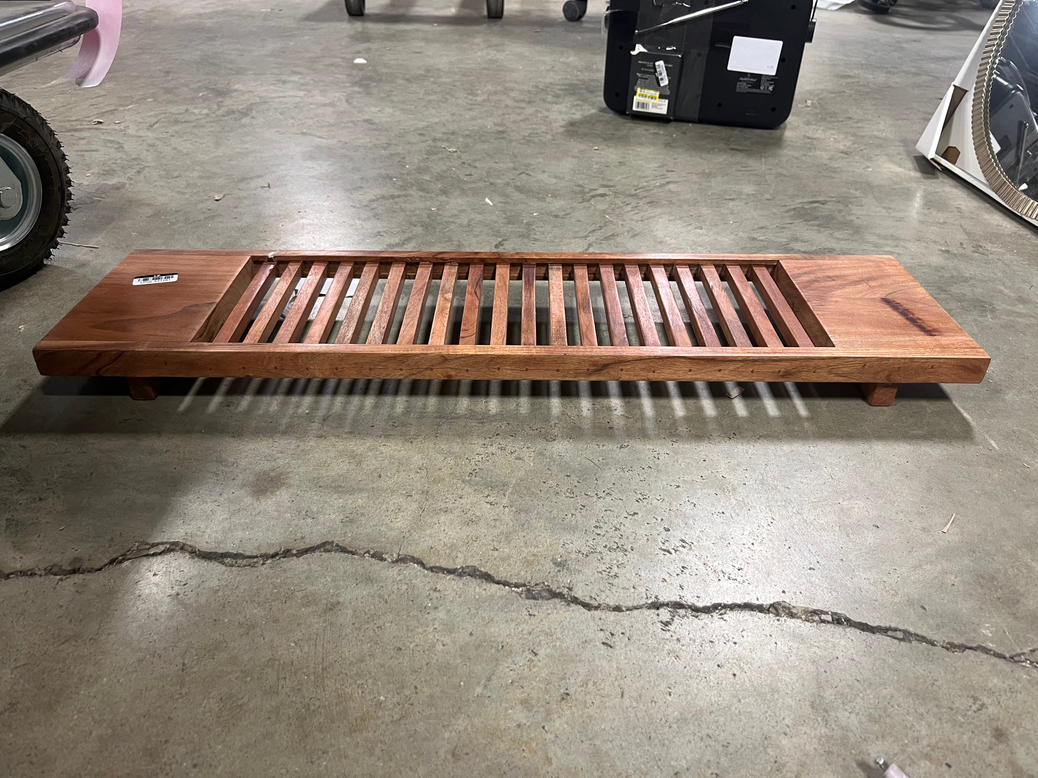 Slatted Wood Bathtub Tray