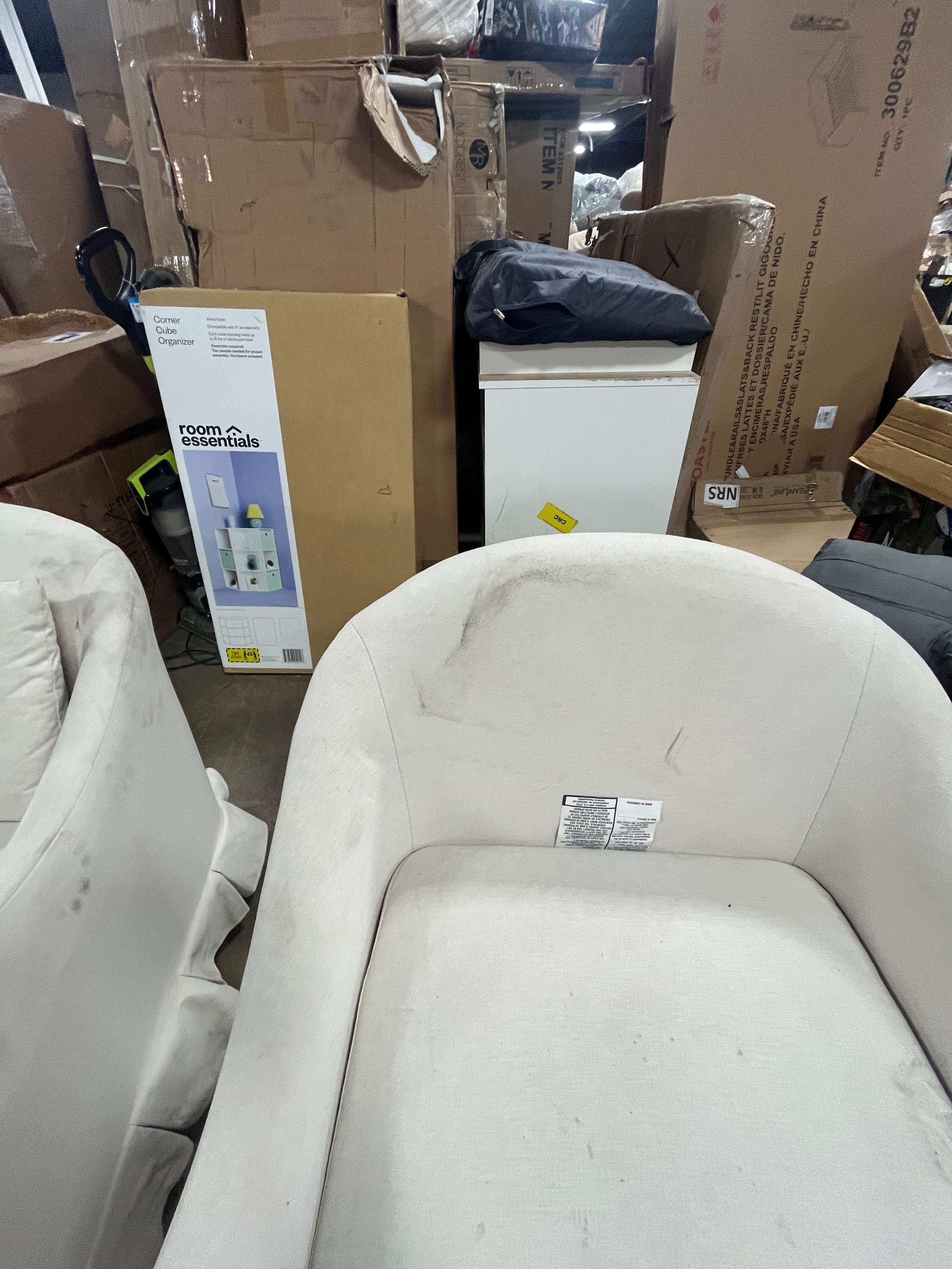 Box Pleat Upholstered Chair Set of 2