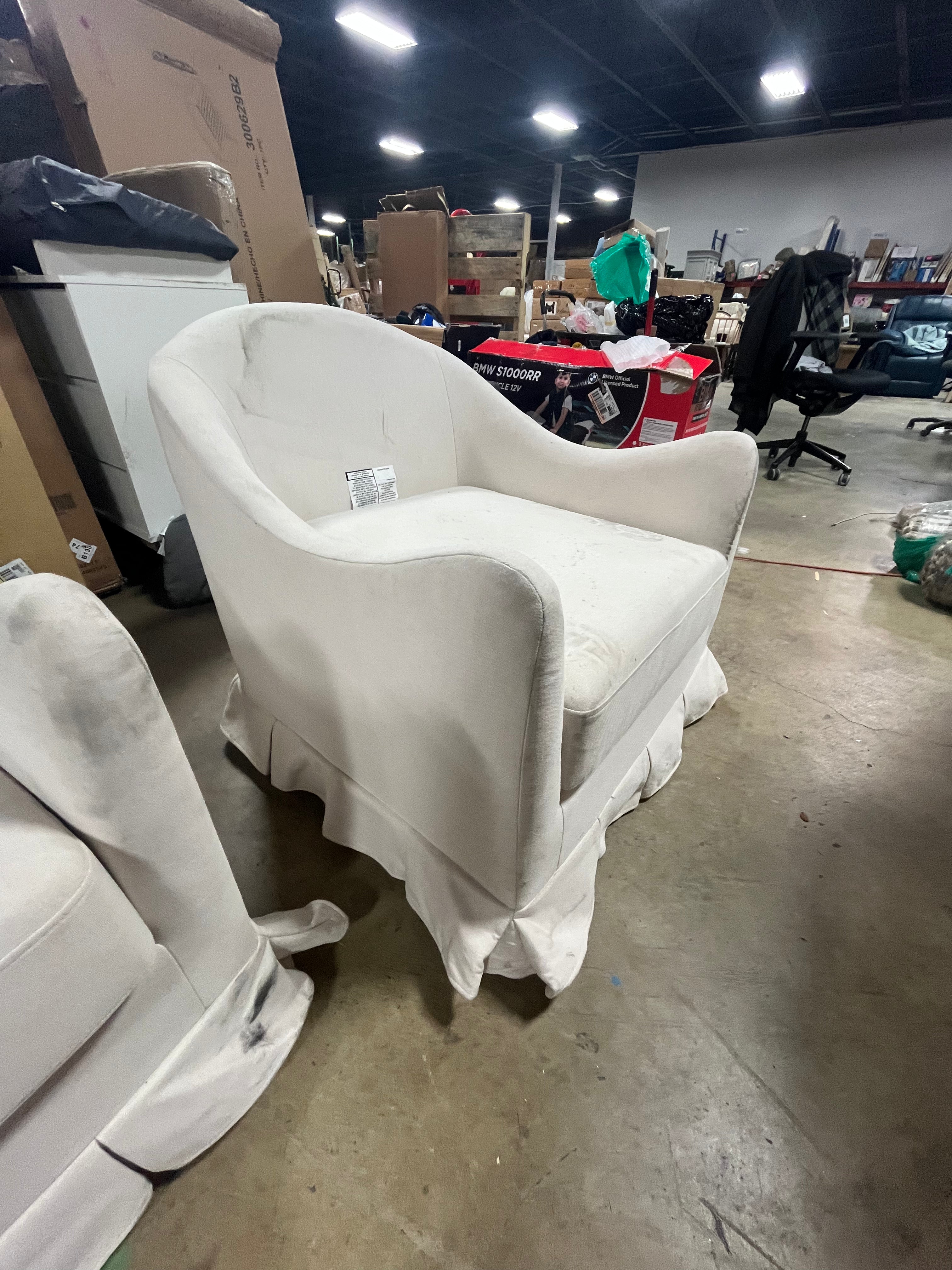 Box Pleat Upholstered Chair Set of 2