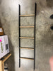 Wood & Steel Blanket Ladder Black/Natural - Farmhouse Style, No Assembly Required