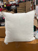 Textured Pinstripe Square Throw Pillow Cream - Set of 2
