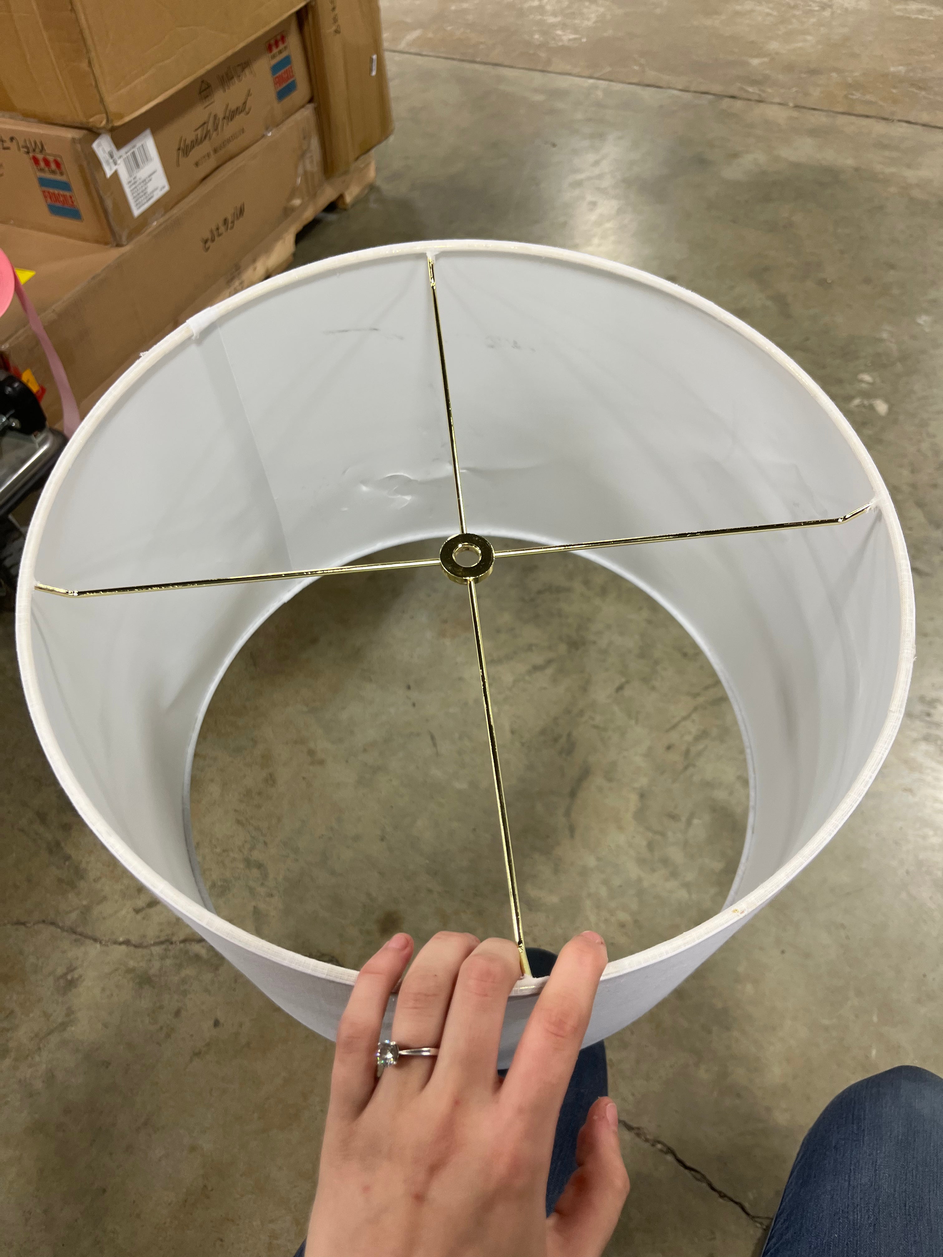 Floor Lamp with Marble Table
