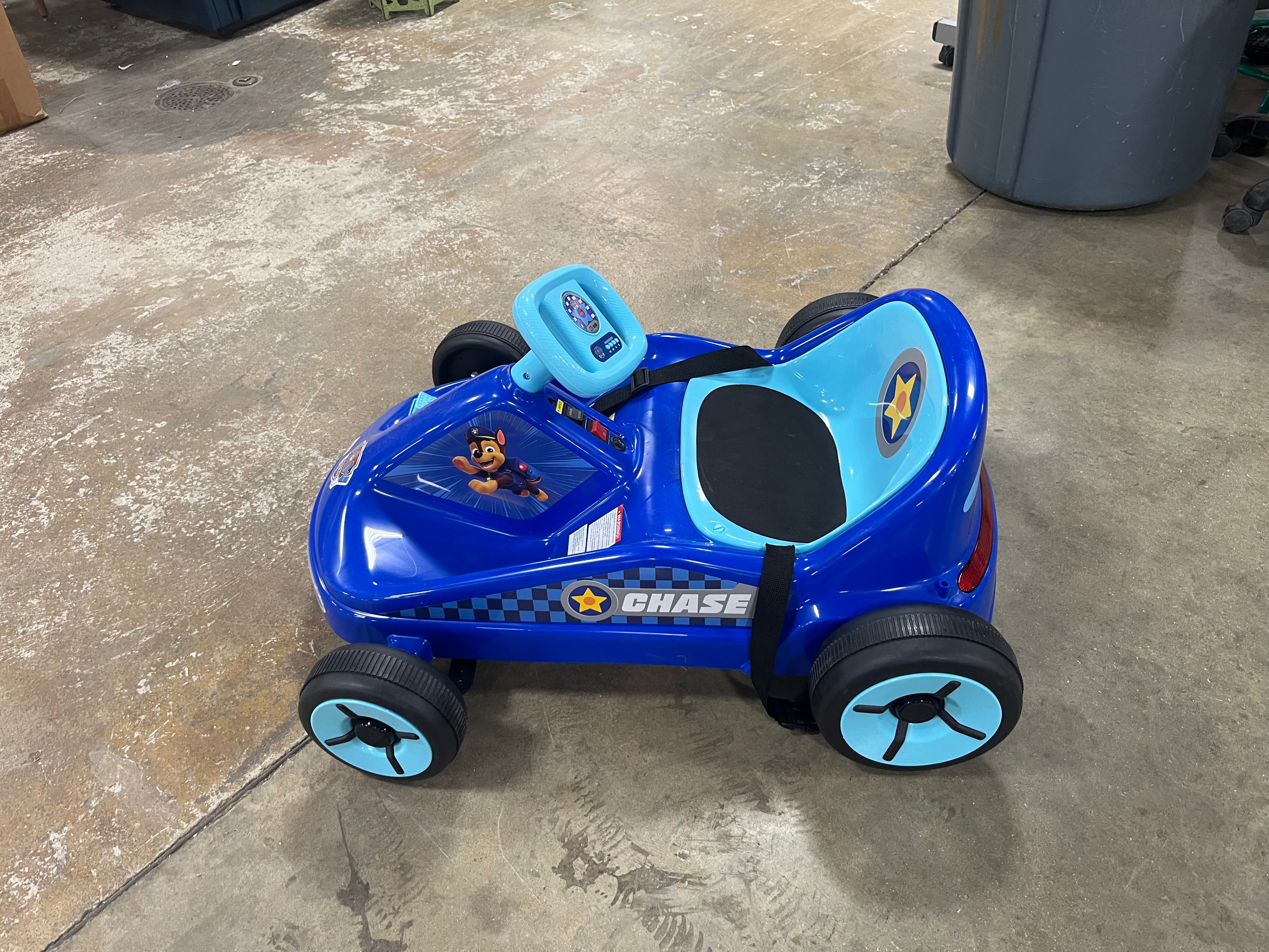 6V Electric Go Kart for Kids, Electric Ride-On Toy with Lights, MP3 Jack, Remote Control, Seat Belt, Durable PVC and Iron Construction, Rechargeable Battery