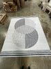 Aurora 8 x 10 (ft) Loomed Polyester Grey Rectangular Indoor Geometric Machine washable Area rug