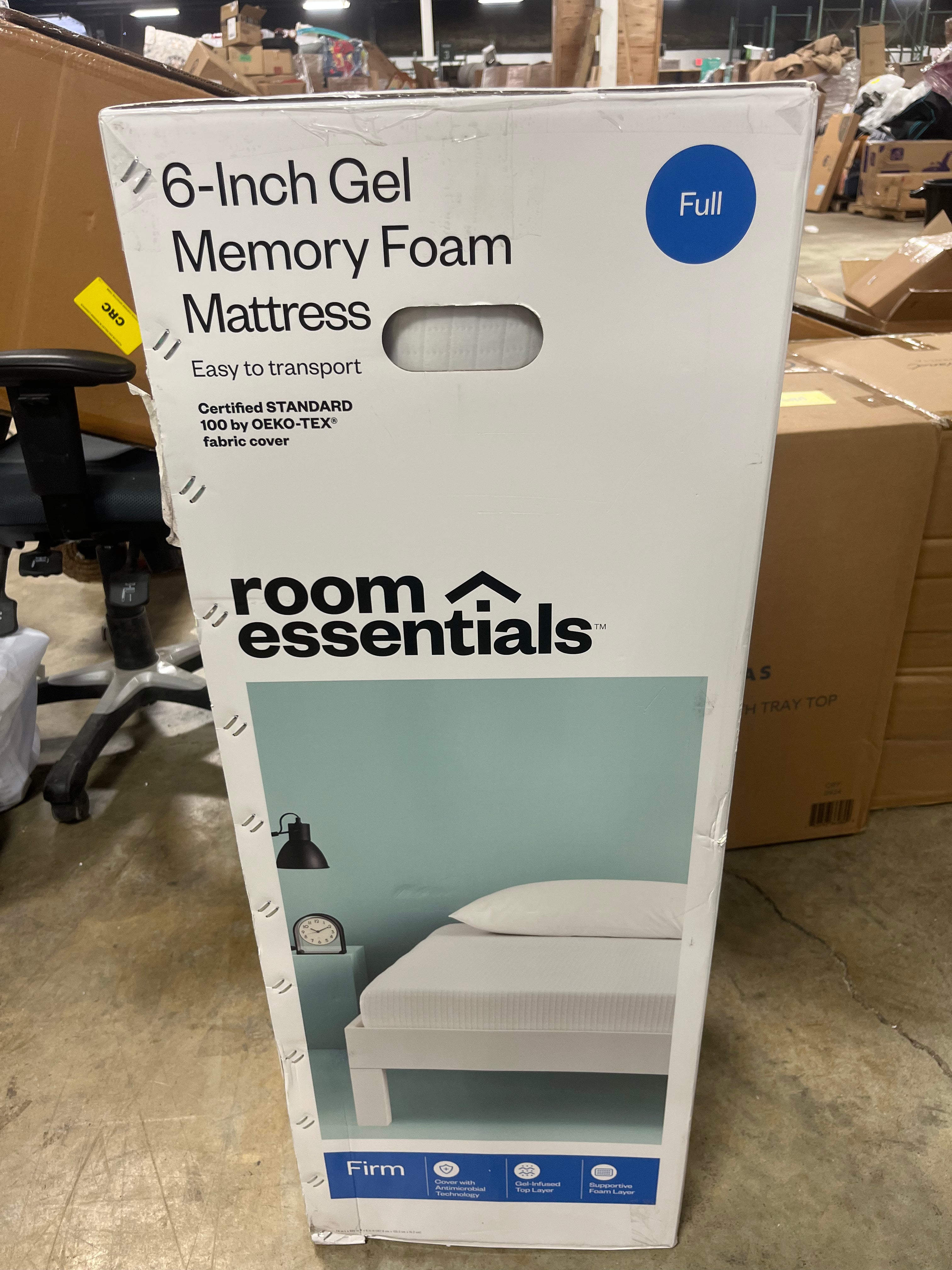 Gel Memory Foam Mattress with Antimicrobial Fabric Cover - Full