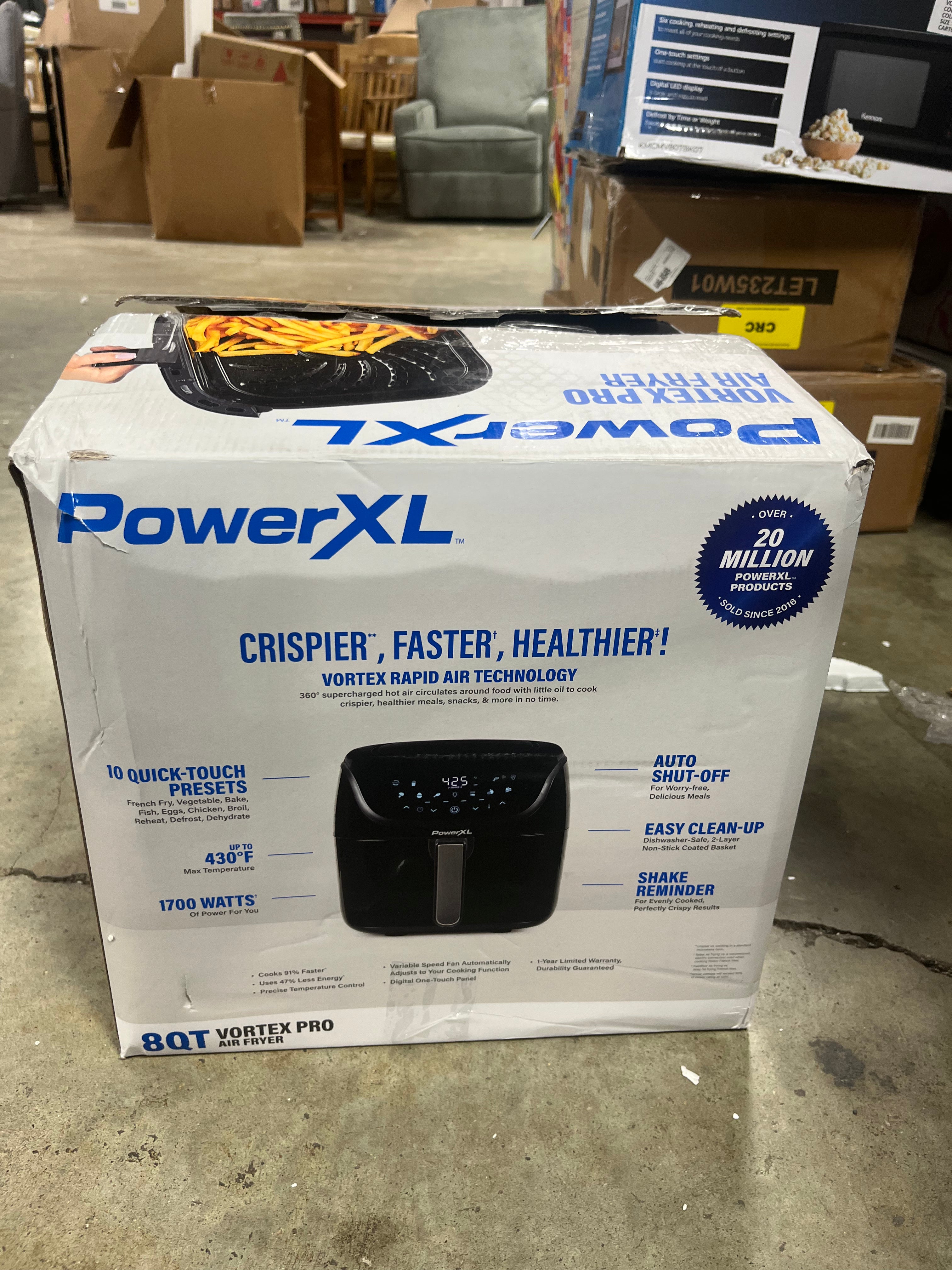 Vortex Pro Air Fryer - Black: Nonstick, Dishwasher-Safe, Automatic Shut-Off