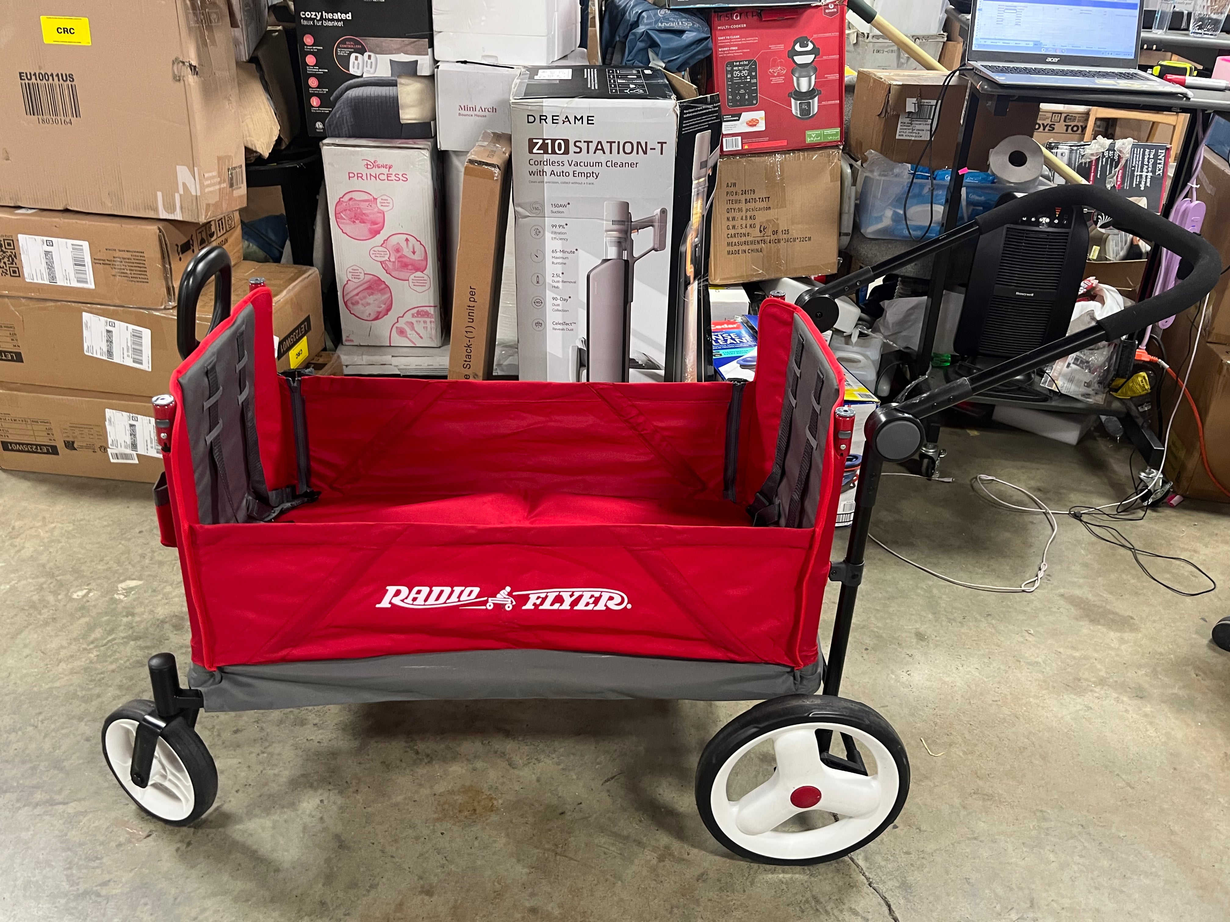 Convertible Kid and Cargo Stroller Wagon with Canopy