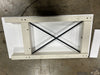 2-Tier End Table, Side Table with Bottom Shelf, Nightstand, Rustic White and Honey Brown