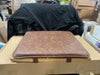 Barker Wood Cushioned Counter Height Barstool Warm Pine/Chestnut: Upholstered Rectangle