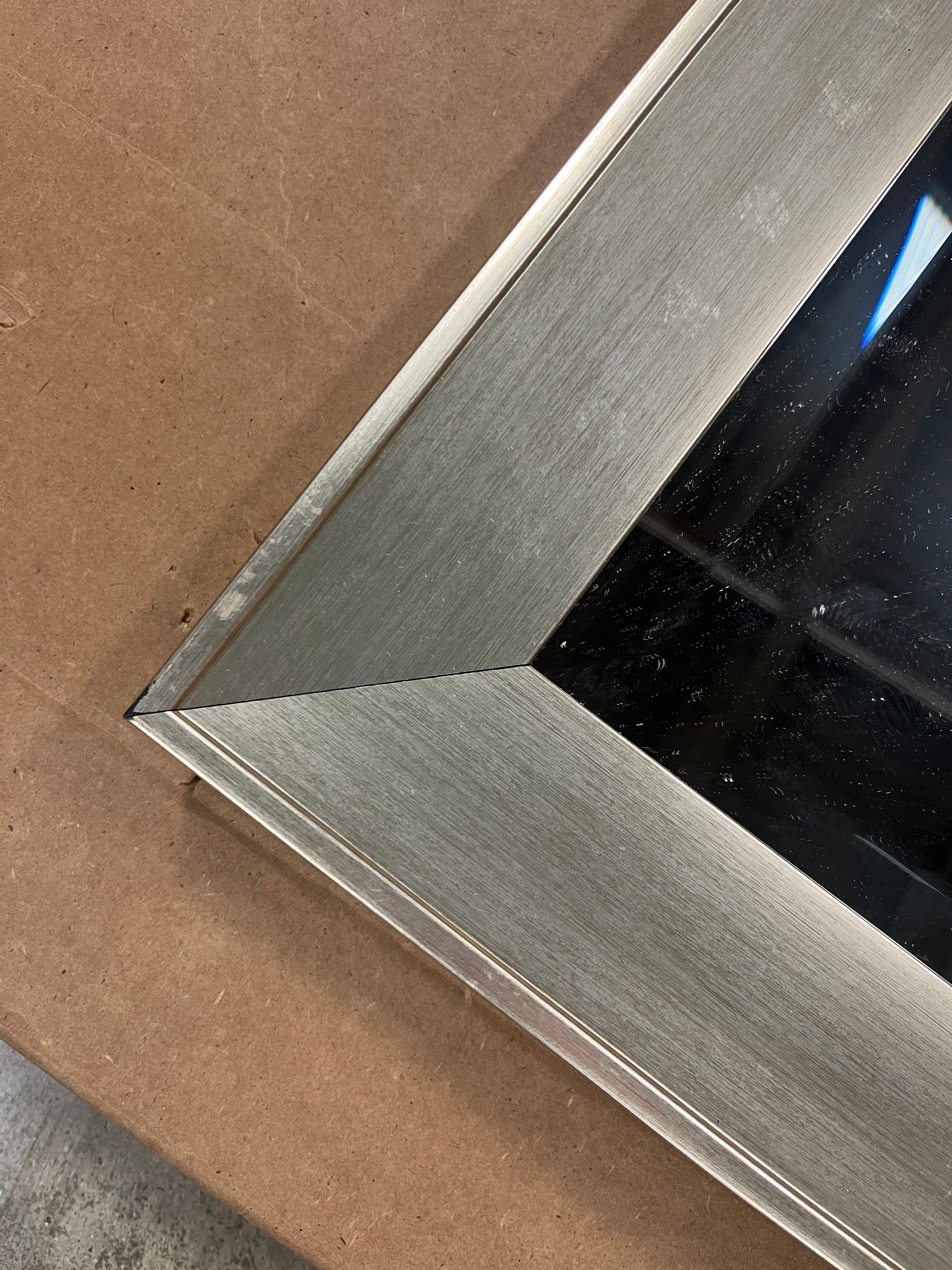 Classic Honey Silver Beveled Framed Wall Mirror
