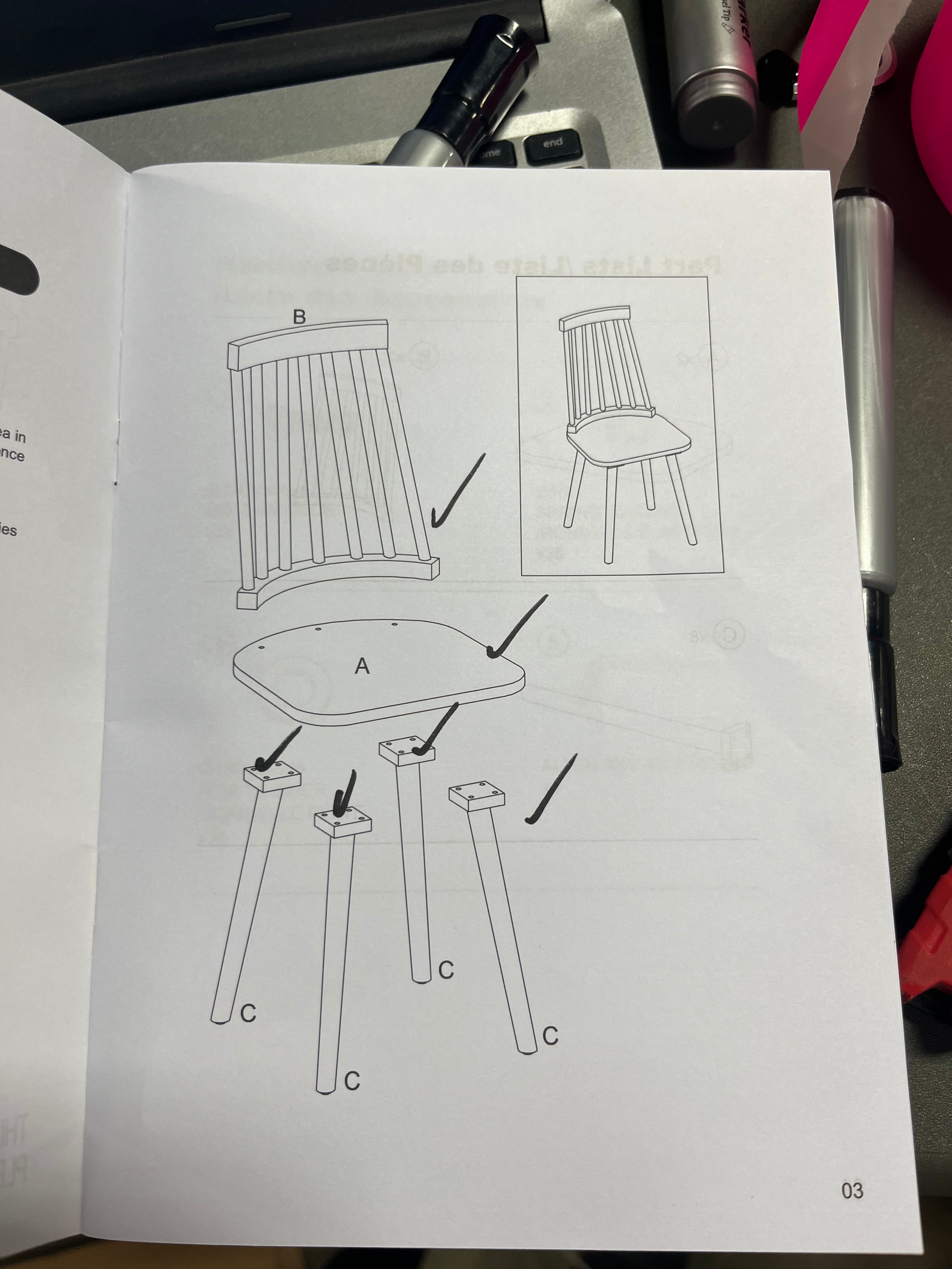 1-Piece Dining Chairs with High Spindle Back and Natural Rubber Wood Legs