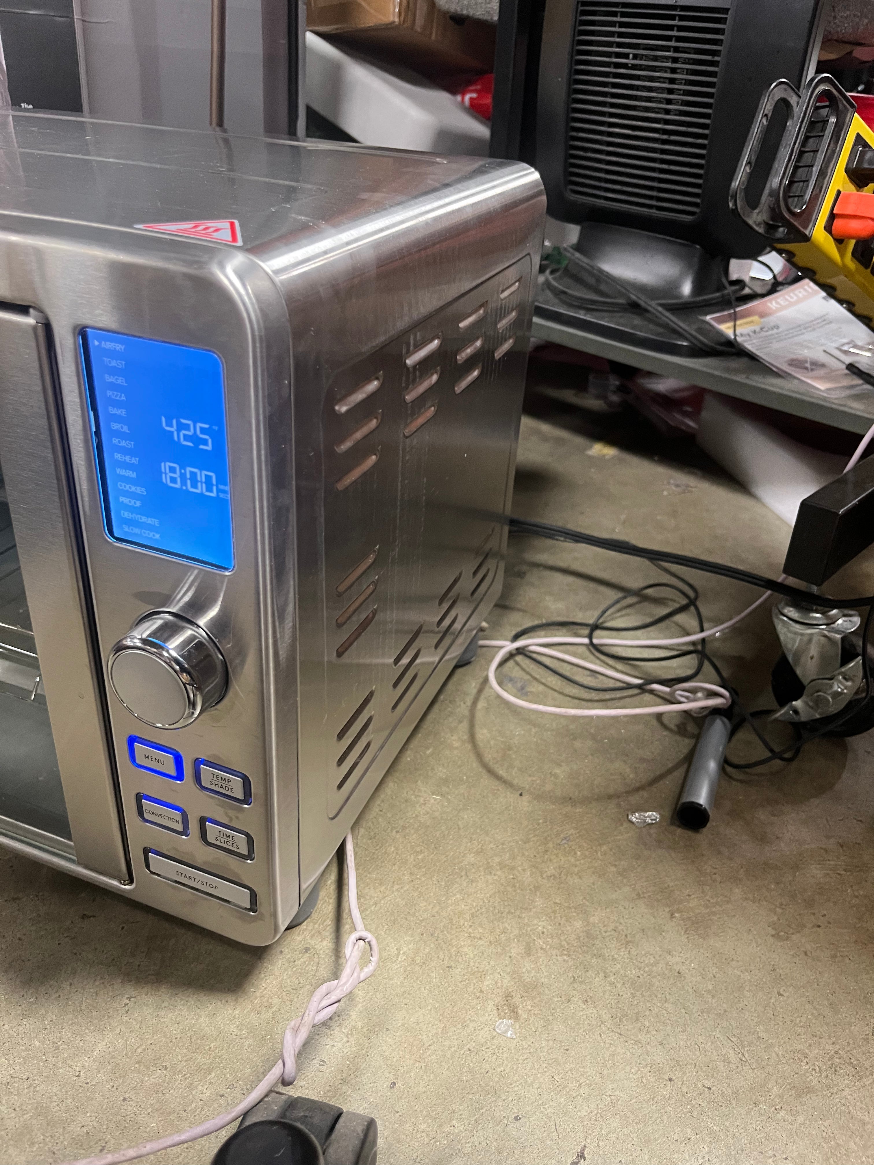 9-Slice Digital Air Fryer Oven with 14 One-Touch Cooking Functions and Auto French Doors: Convection Toaster Oven