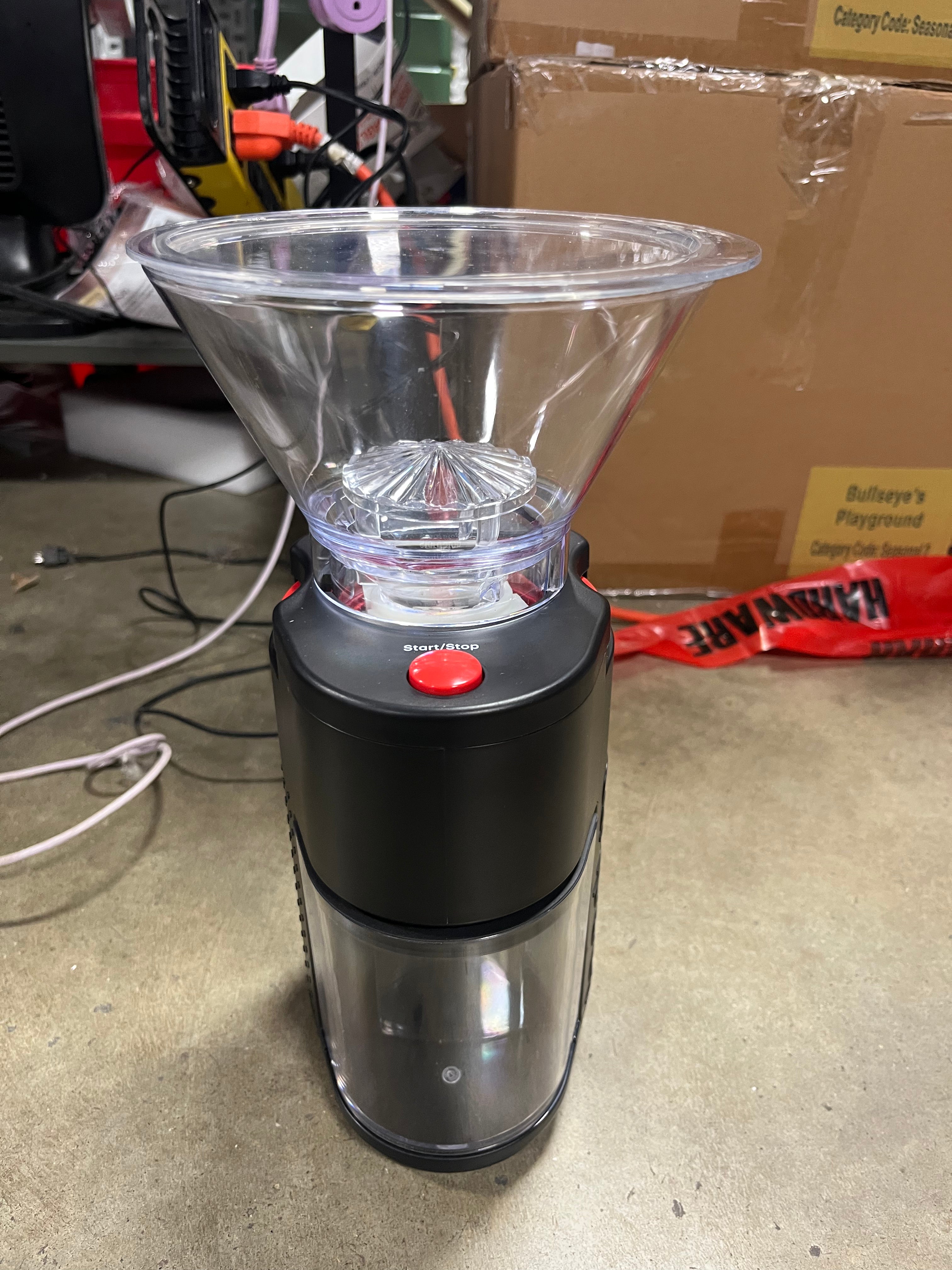 Bistro Conical Burr Electric Coffee Grinder Black: 12 Settings, Stainless Steel, BPA-Free, Coarse to Fine Grind