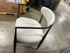 Judith Upholstered Iron Dining Chair (1-Piece), Beige and Black and Gold