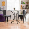 Black 3-Piece Metal Outdoor Bistro Set
