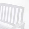 White Acacia Wood Outdoor Patio Bench