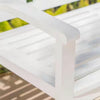 White Acacia Wood Outdoor Patio Bench