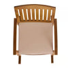 Selma Teak Finish Wood Outdoor Patio Rocking Chair with Cream Cushion