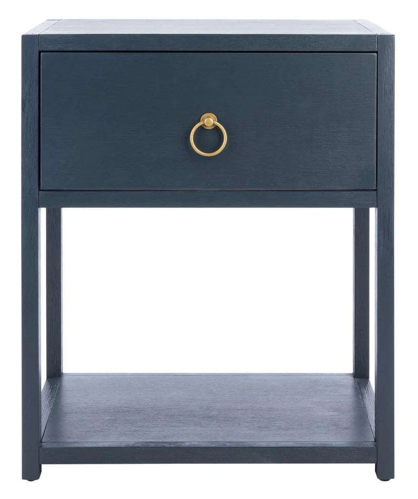 Yudi 1 Drawer 1 Shelf Nightstand - Navy