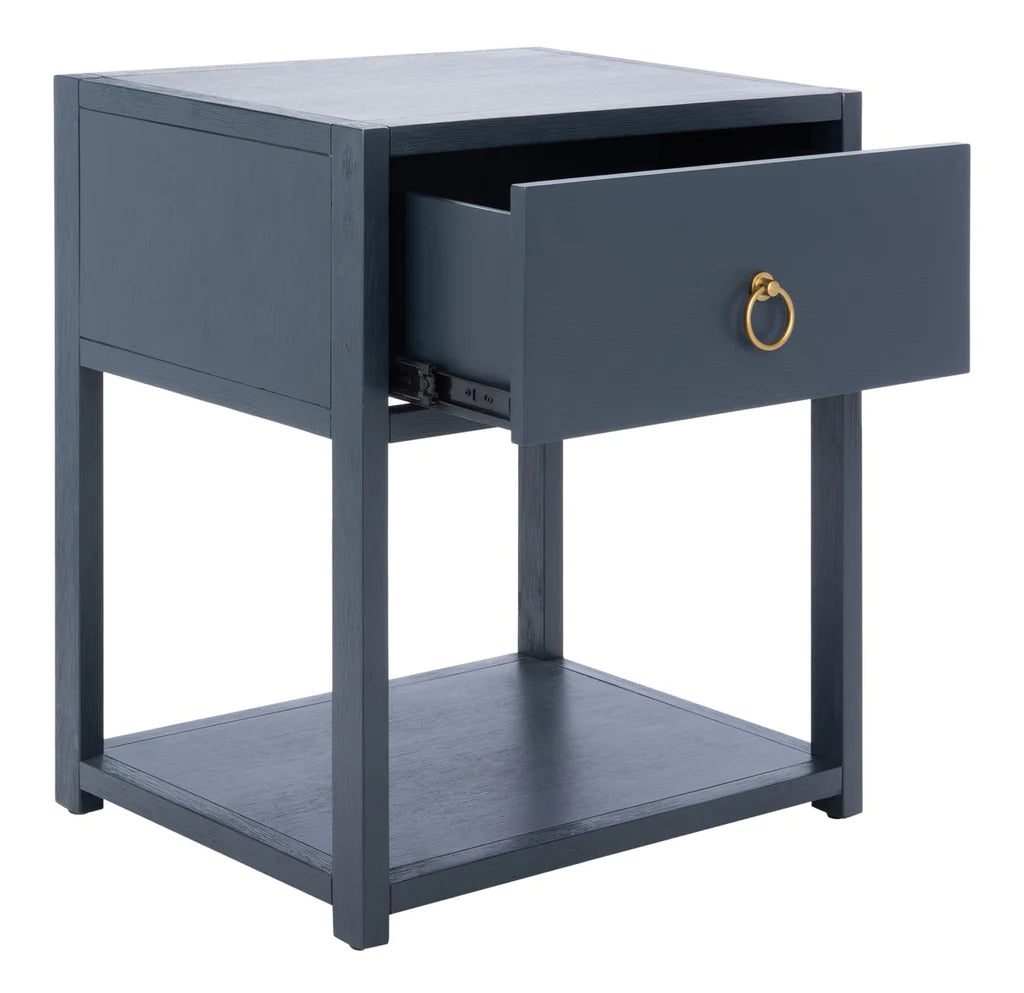 Yudi 1 Drawer 1 Shelf Nightstand - Navy