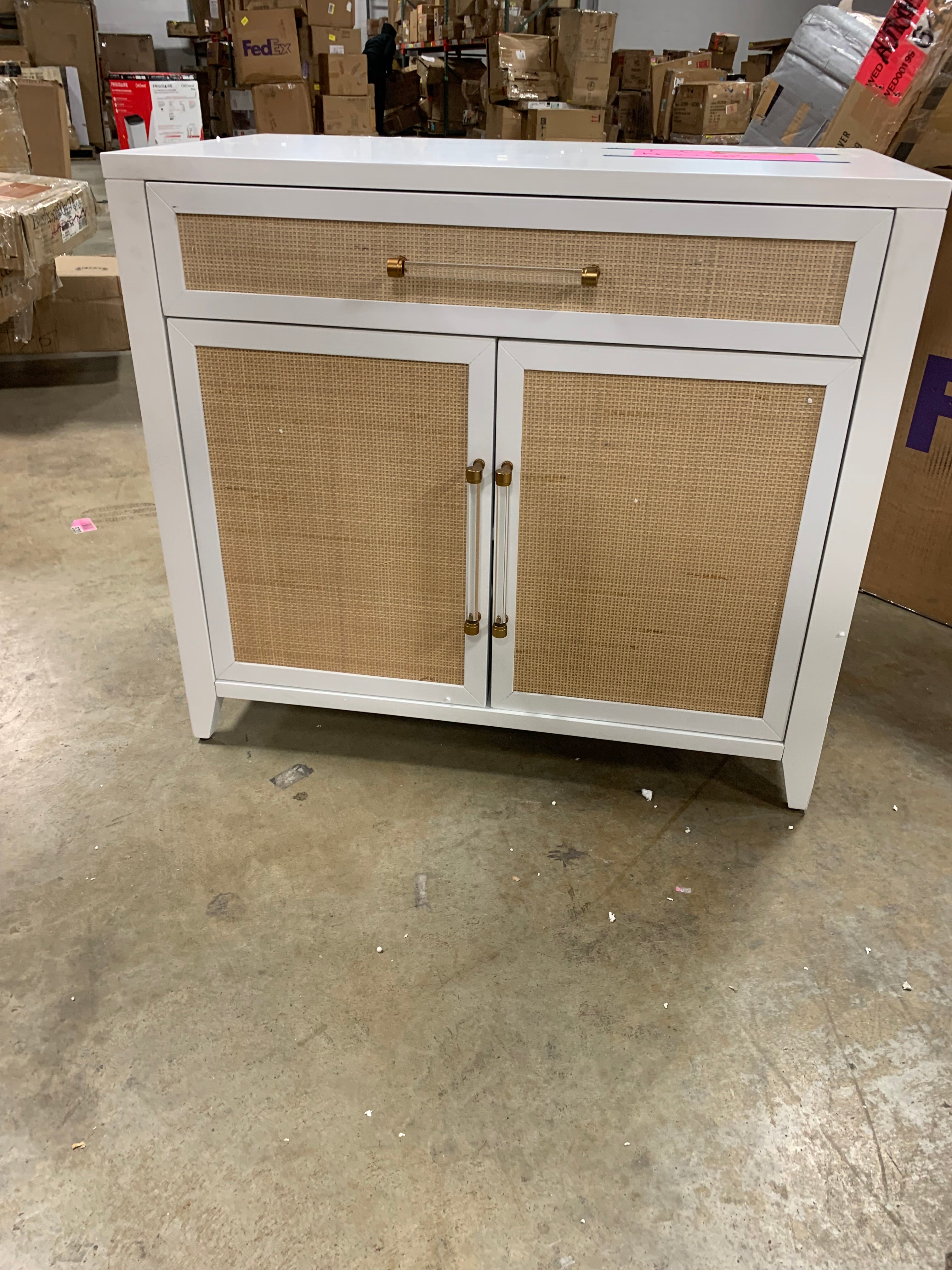 Holland Chest - Matte White, Natural, Brushed Brass