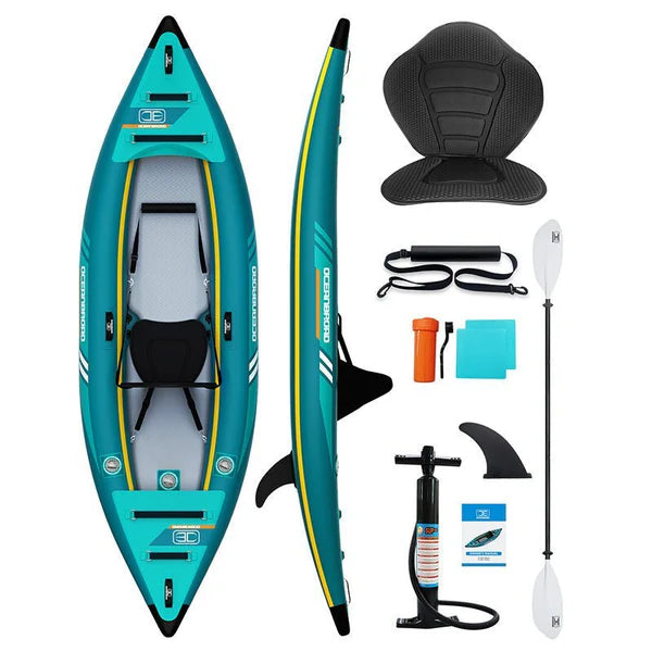 OCEANBROAD INFLATABLE KAYAK 1-PERSON, BLUE