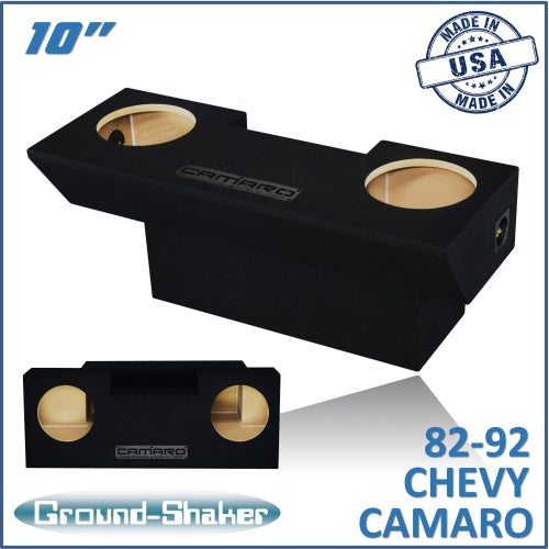 Black Dual Sealed Sub Box, Fits 82-92 Chevy Camaro