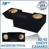 Black Dual Sealed Sub Box, Fits 82-92 Chevy Camaro