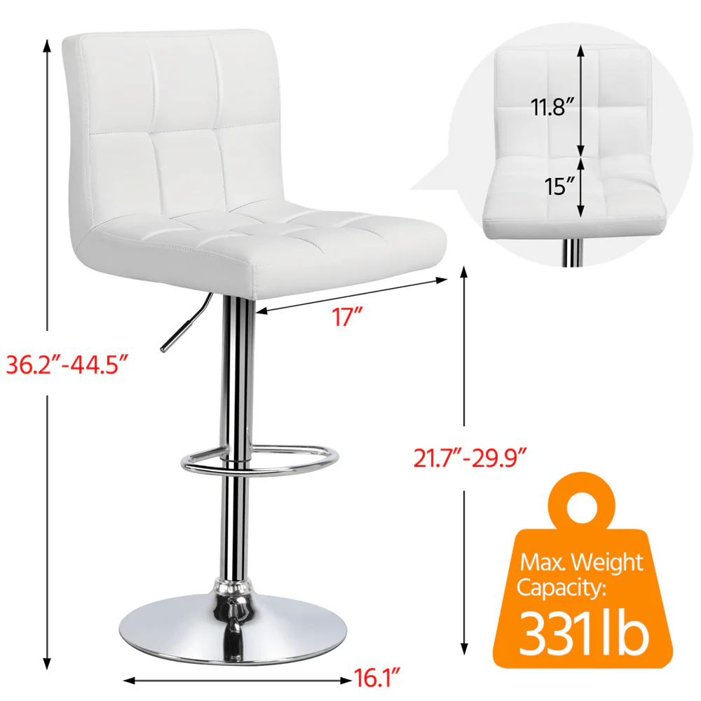 Bar Stools Counter Chairs Set of 2