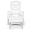 5 Position Adjustable Folding Lounger Chaise Chair with Wheels