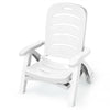 5 Position Adjustable Folding Lounger Chaise Chair with Wheels