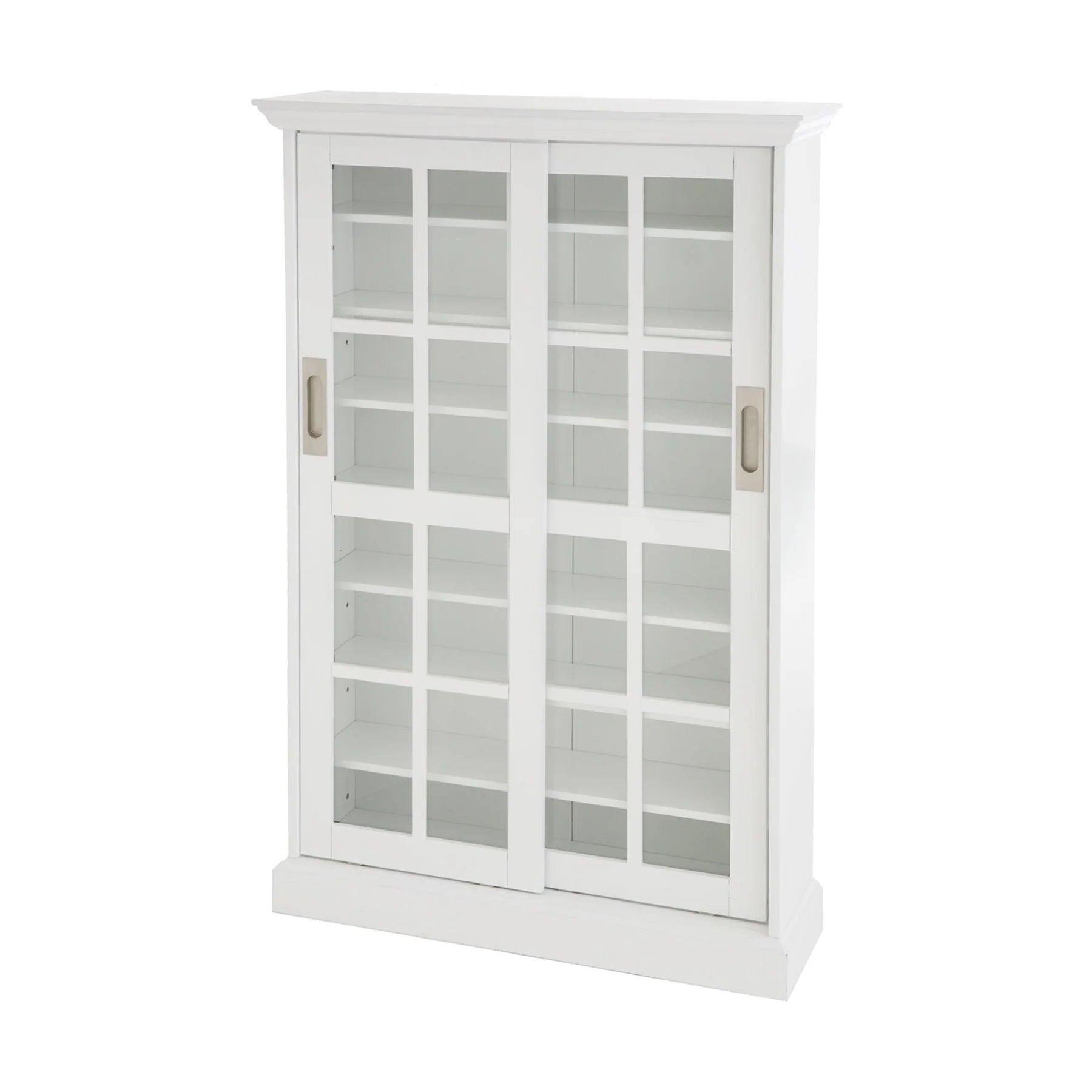 Media Cabinet W/ Sliding Doors - White