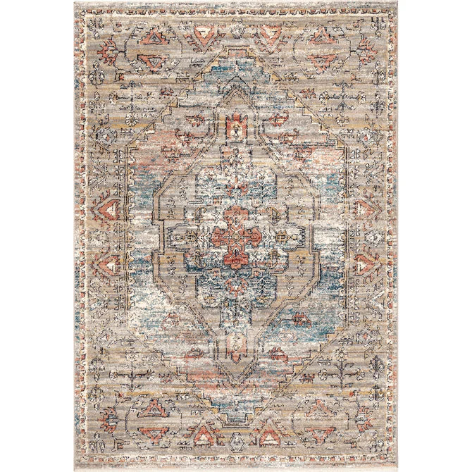 Marley Traditional Medallion Fringe Area Rug 5'3"x7'3"